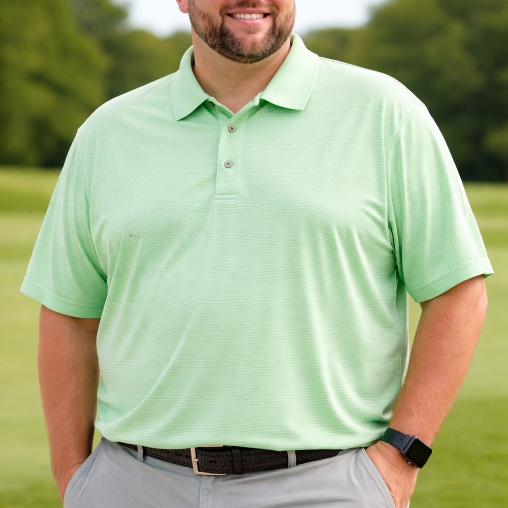Ben Hogan Performance Men’s 2XL Lime Green Golf Polo Shirt EUC